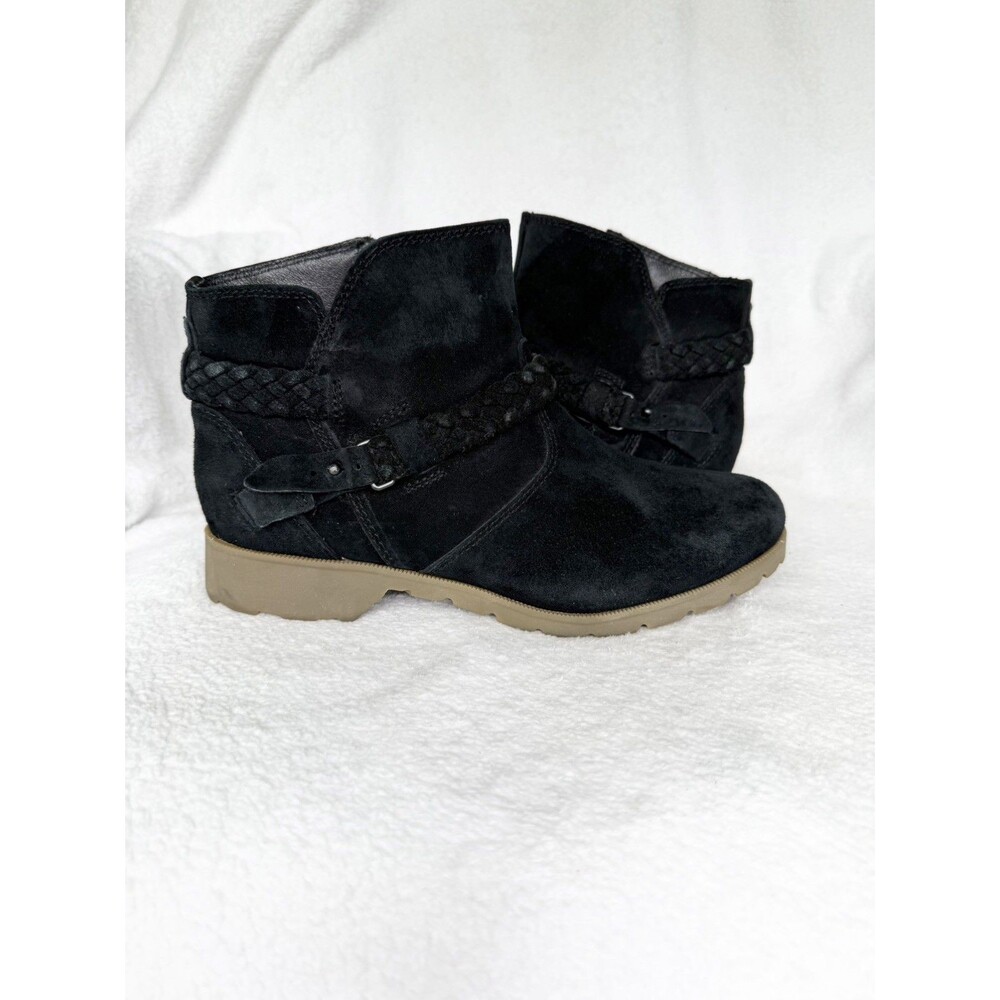 Teva De La Vina Woman’s Size 7 Black Suede Braided Ankle Boots